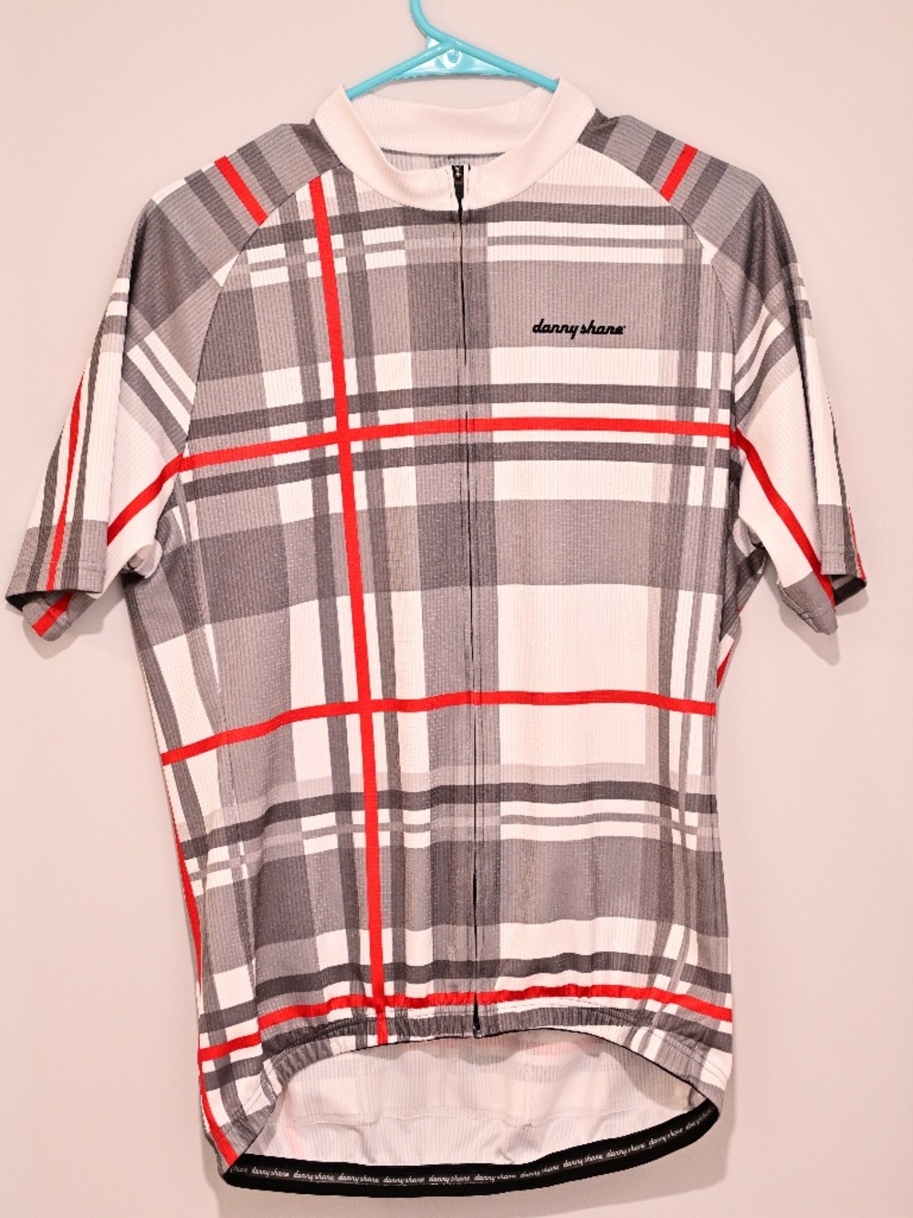 Danny Shane Huntley Cycling Jersey Men's XL Grey/White/Red